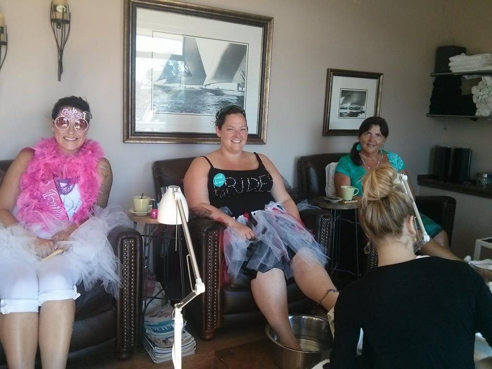 Guests enjoying the spa