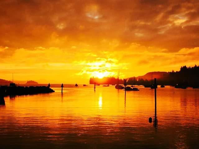 Sunset over the harbour